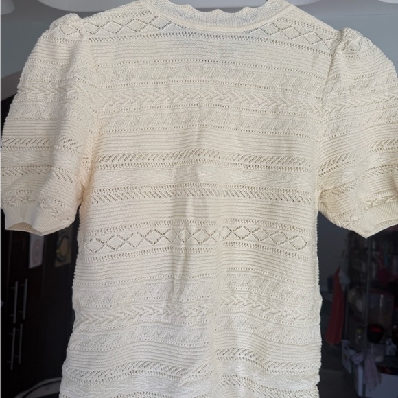 Ba&sh Ivory Textured Knit Top - Picture 3 of 4